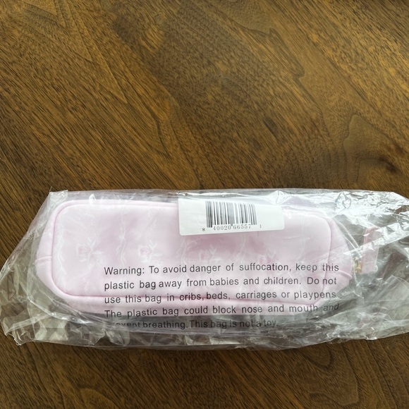 NWT STONEY CLOVER LANE Scones and Cakes High Tea Slim Pouch Pencil Case Pink - Picture 3 of 3